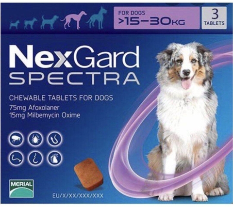 Nexgard Spectra Viên nhai trị nội ngọai ký sinh trùng 15 - 30kg